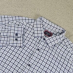 UNTUCKit Soligo Shirt Mens Large Blue Check Slim Fit Long Sleeve Button Up